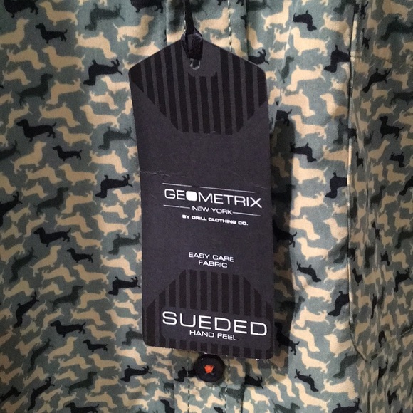 New With Tags “Geometrix” Men’s Button Down Shirt - Picture 5 of 11